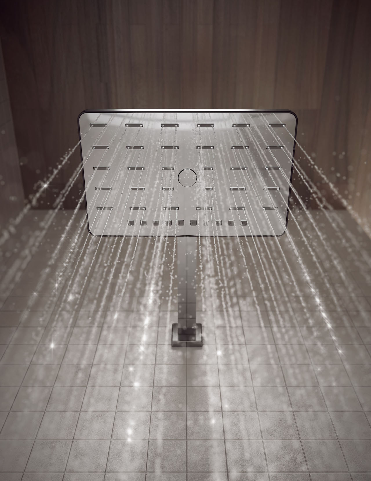 Rain Shower head product in 3D Bathroom kubstudio