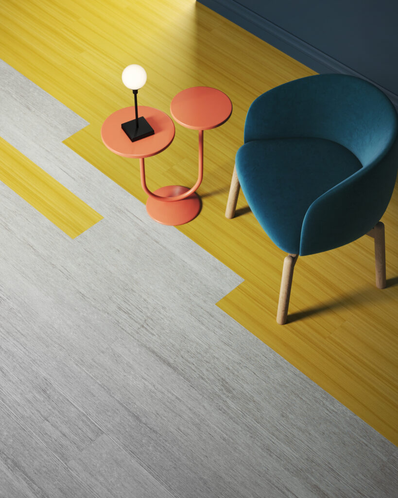 Un Revêtement coloré en bois franc KUB Studio